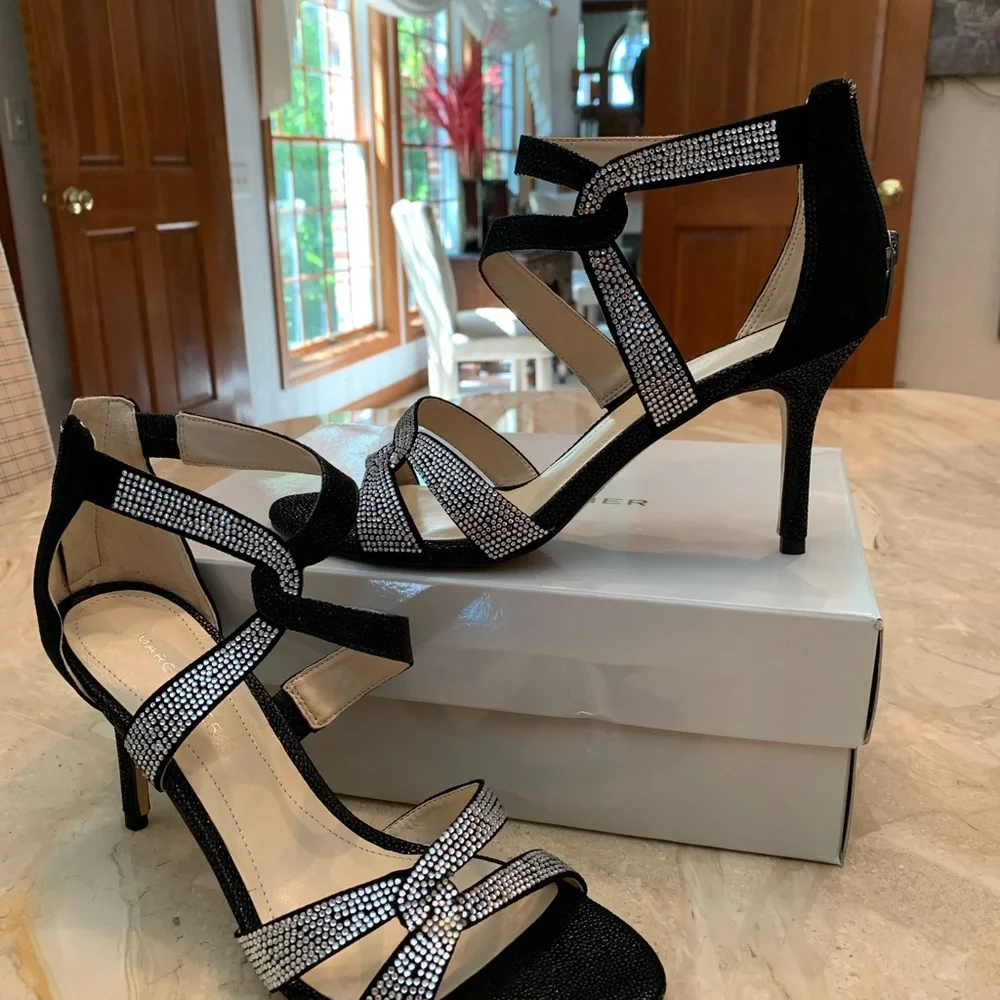 PRICE✂️ Marc Fisher Lexcie - Black Multi Suede - Picture 1 of 8
